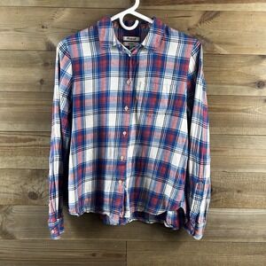 Madewell Womens Shirt Shrunken Ex Boyfriend Button Up Plaid Preppy Size Medium